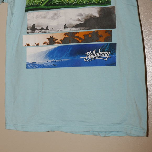 Billabong Mens Baby Blue Short Sleeve Shirt Medium - Picture 6 of 6